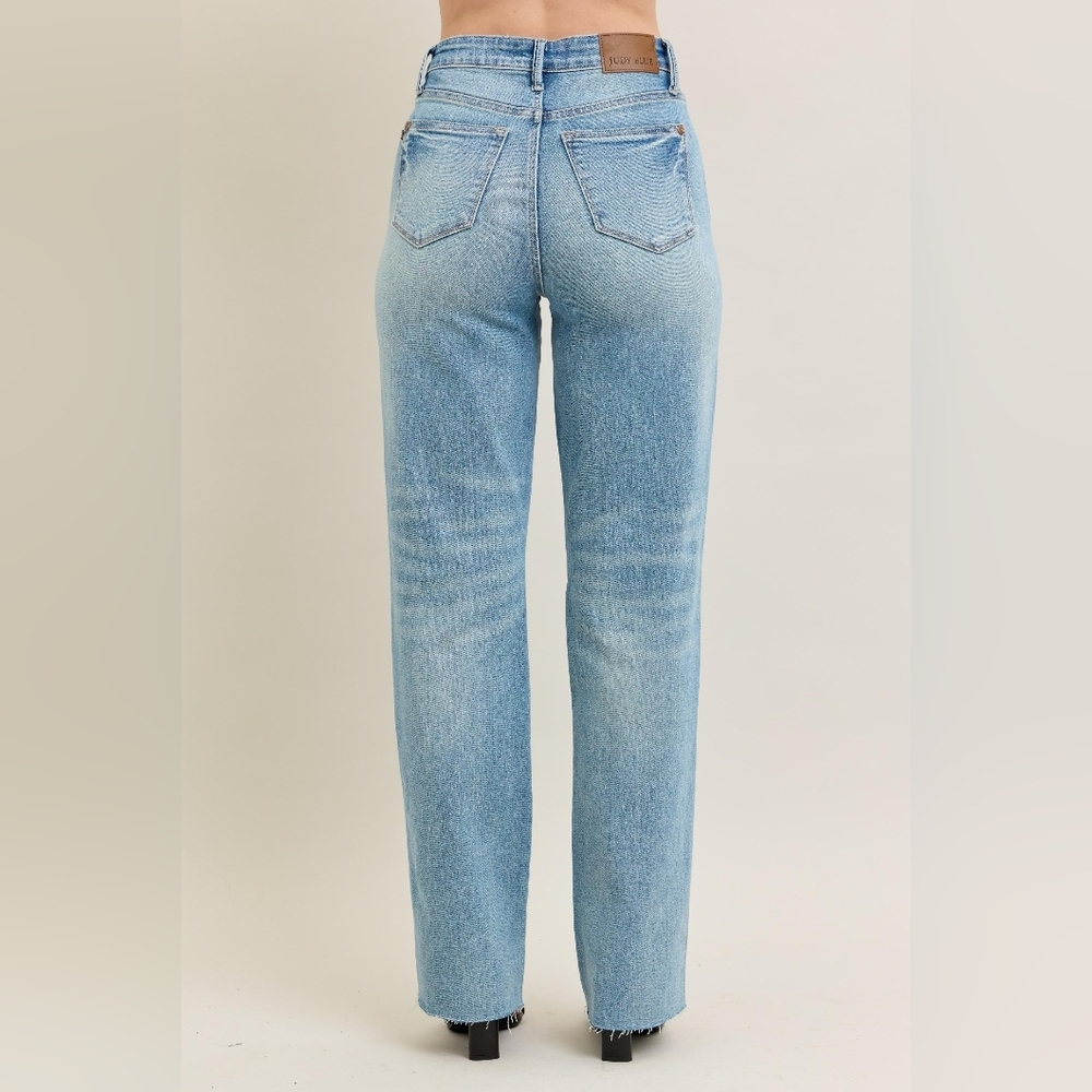 Judy Blue HR Rigid Magic 90's Straight Fit Jeans Star Americana Various Retail - Picture 12 of 16
